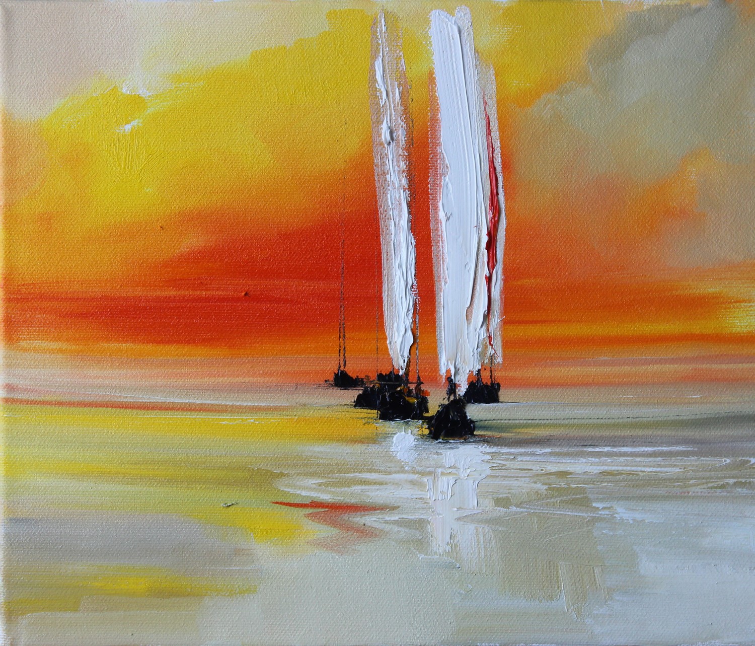 'Sails set at Sunset' by artist Rosanne Barr